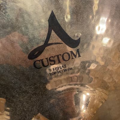 Zildjian 14" A Custom 14" Hi Hat Cymbal (Indianapolis, IN) (NOV23) image 2