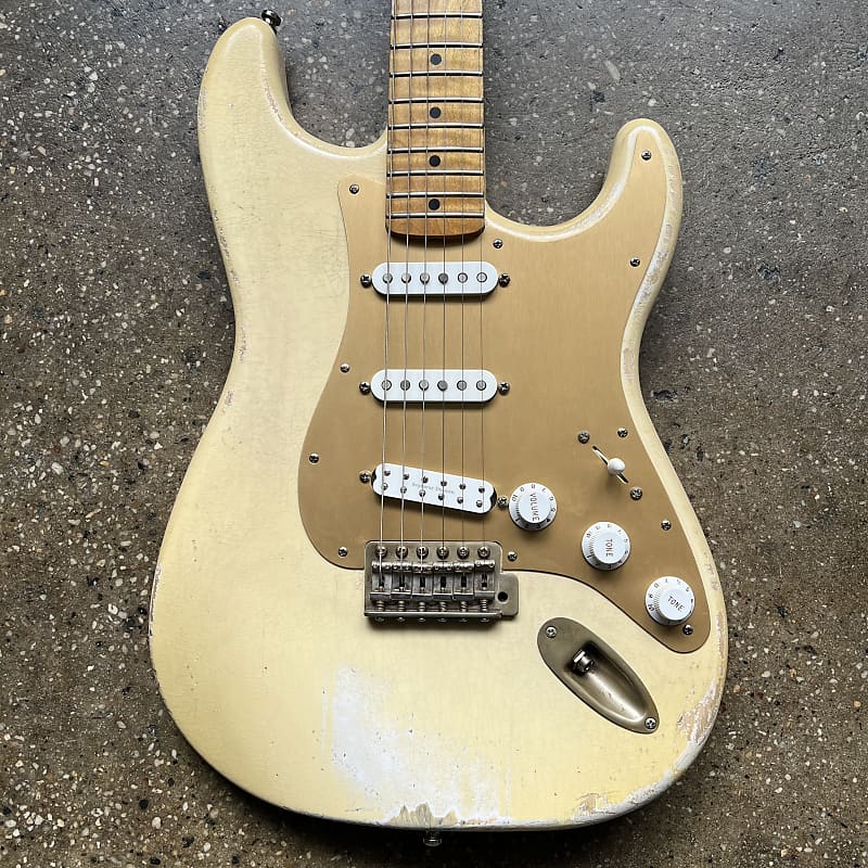 MJT VTS S-Style Aged Electric Guitar w/ Fender Headstock - Blonde image 1