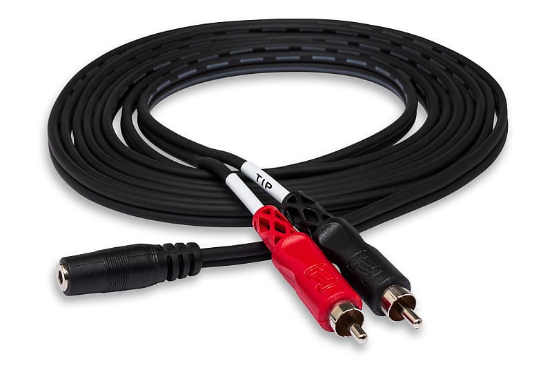 Hosa CFR-210  Y Cable 3.5mm Trsf - Rca 10ft image 1