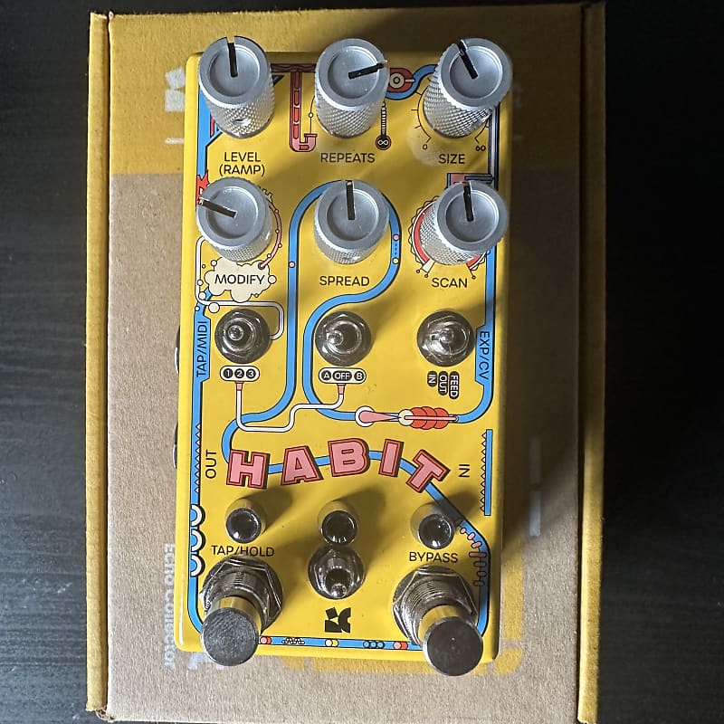Chase Bliss Audio Habit 2022 Present Yellow Graphic Reverb