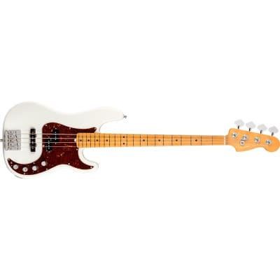 Fender American Ultra Precision Bass, Maple Fingerboard, Arctic Pearl for sale