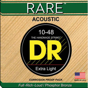 DR RPL-10 Rare Phosphor Bronze Acoustic Guitar Strings - Light (10-48)