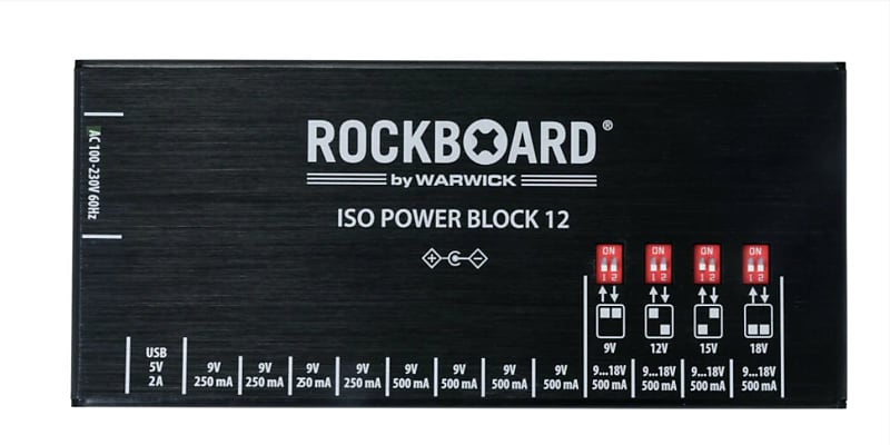 Rockboard  ISO Power Block V12 IEC pedal board power supply. New! image 1