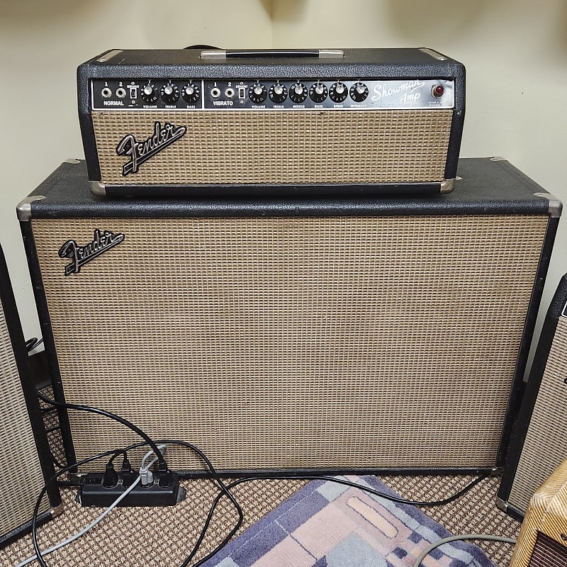 1966 Fender Showman Amp with Match 2X15 Cabinet JBL D130s | Reverb