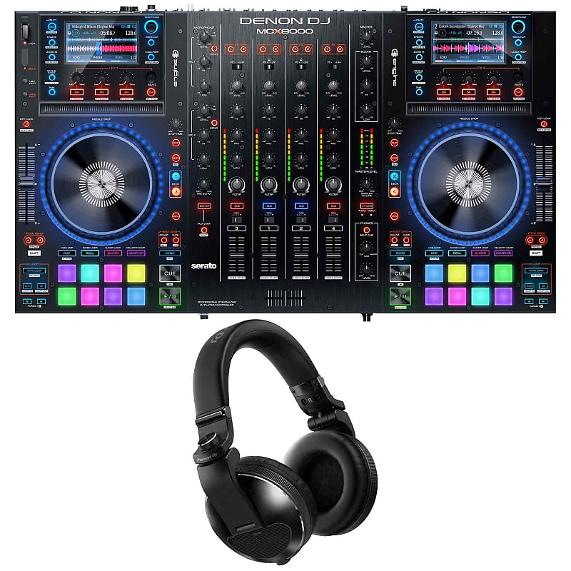 Denon MCX8000 Standalone DJ Player u0026 Controller with Pioneer HDJ-X10  Headphones | Reverb