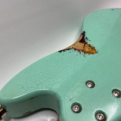 Laika Relic Surf Green Mustang Travel Guitar image 3