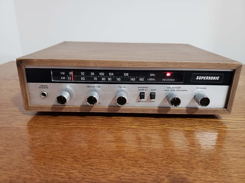 Supersonic Vintage AM/FM Receiver 1970 Wood and Brushed | Reverb