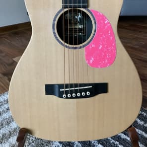 Martin LX1E Little Martin Acoustic Electric Guitar Solid Spruce Top Fishman Custom Pink Pickguard Reverb