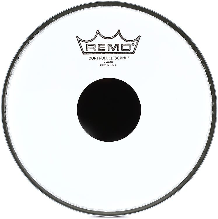 Remo Controlled Sound Clear Drumhead - 8-inch - with Black Dot image 1