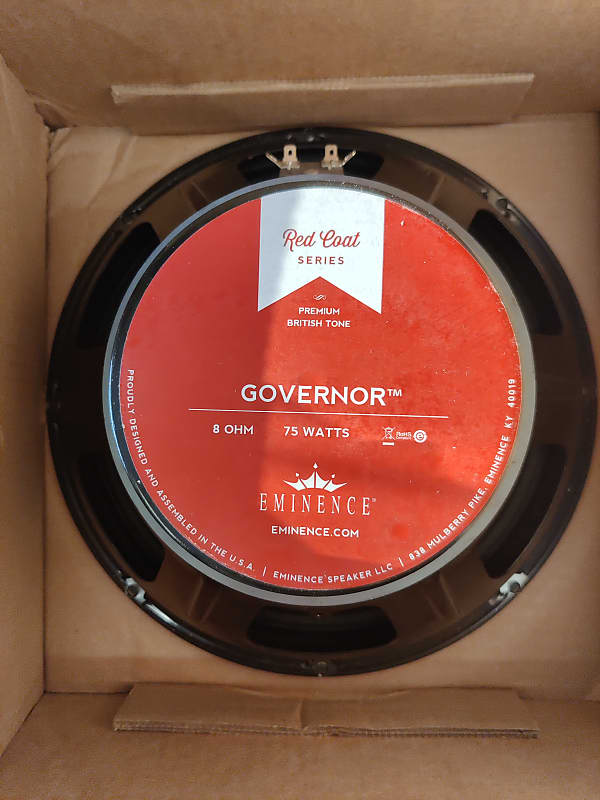 Eminence The Governor 75w 12" 8 Ohm Replacement Speaker 2010s - Black/Red image 1