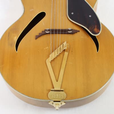 Vintage 1943 GRETSCH Synchromatic 160 Acoustic Archtop w/Cat's Eye F-Holes, Natural Finish image 13