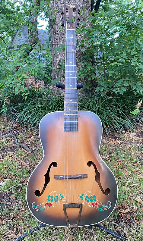 クラシックギターオルゴール Vintage 1930s Stella 00 Size Natural Flat Top Acoustic