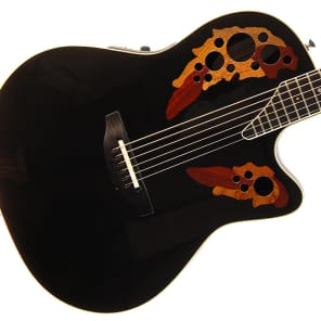 Ovation Standard Elite 6868 AX-5 Super-Shallow Acoustic Electric Guitar - Black image 2
