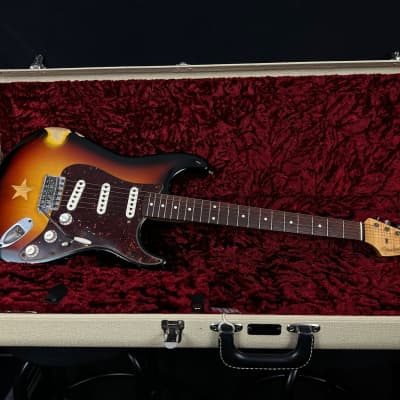 Fender Custom Shop MB Stratocaster "StarClub - No.1" from 2007 in sunburst with case image 9