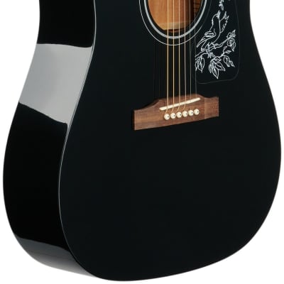 Epiphone Starling Dreadnought Acoustic Guitar, Ebony image 6