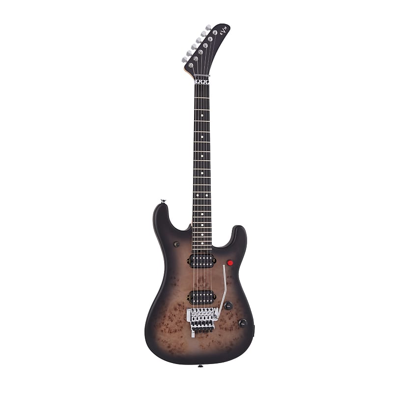 EVH 5150 Series Deluxe Poplar Burl Basswood 6-String Electric Guitar with Ebony Fingerboard (Right-Handed, Black Burst) image 1
