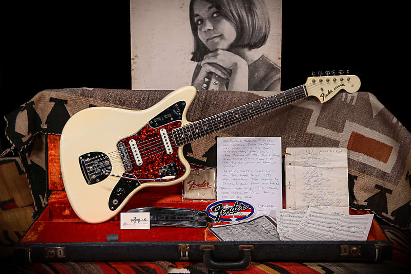 1966 Fender Jaguar "Olympic White" w/ Matching Headstock image 1