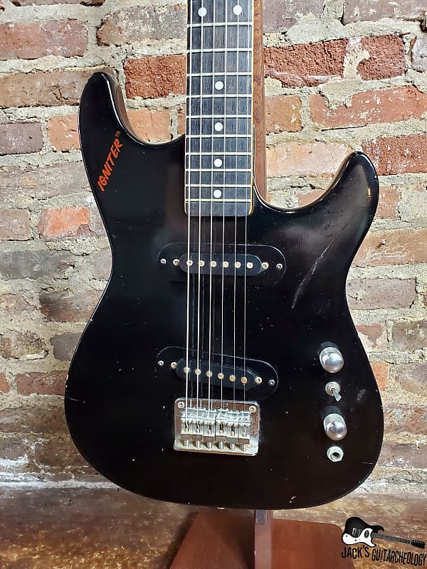 Discovery Harmony Teisco Igniter Electric Guitar 1970s Black