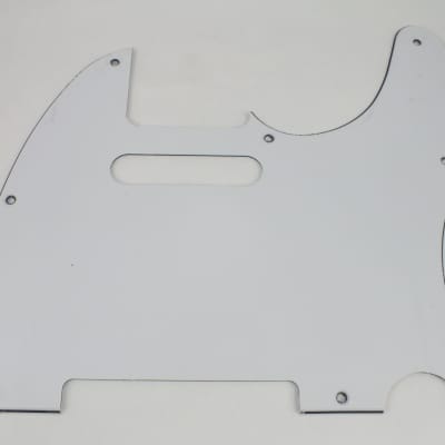 Telecaster Scratch Plate 3 ply White WBW Pickguard to fit 8 hole USA/Mex Fender