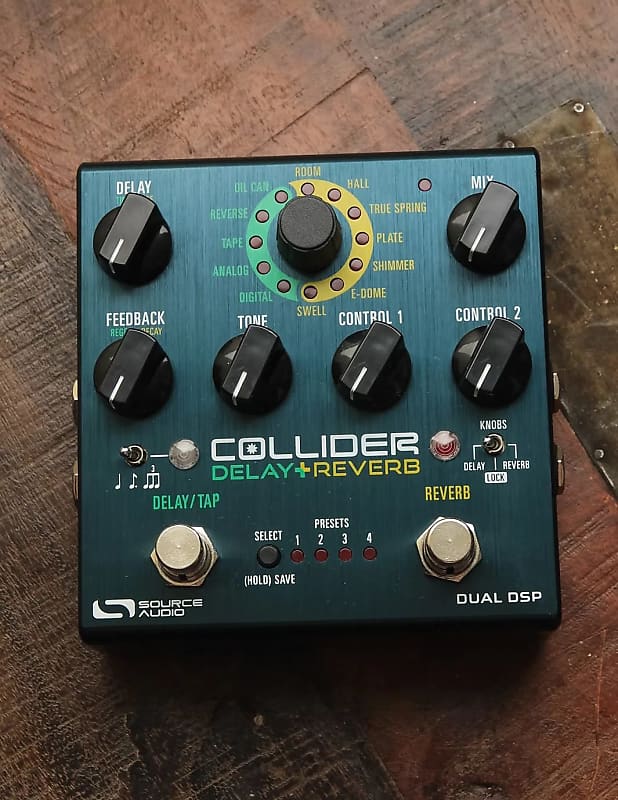 Source Audio Collider (SA263) Delay + Reverb Guitar Effect Pedal w/ Power  Supply & Express Shipping!