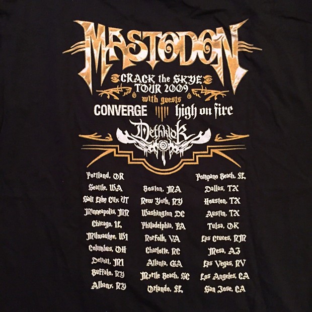 MASTODON Crack the Skye Tour 2009 / Original Concert T-Shirt/Excellent  PSYCHEDELIC Graphics MINT NOS | Reverb