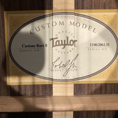 Taylor Custom 8-String Baritone (with pickups) 2016 image 7