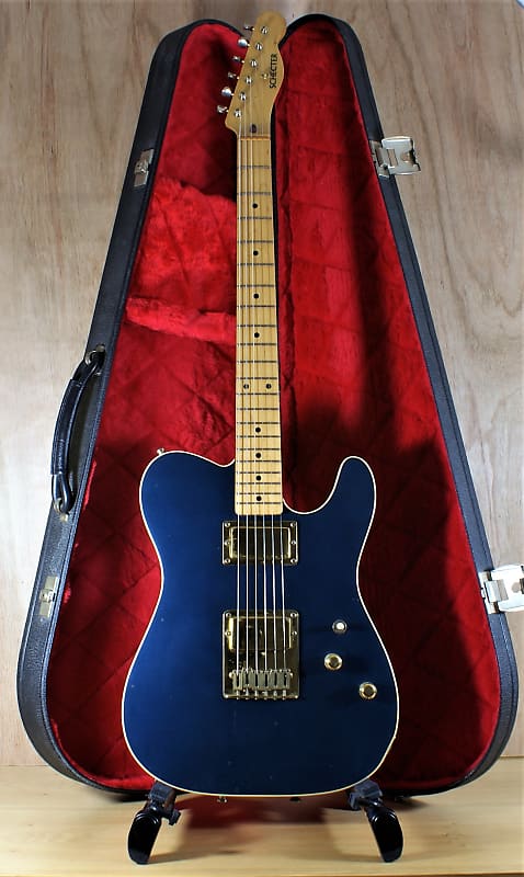 Excellent Early 80s Schecter (Saturn) PT Telecaster USA Electric Blue & Case