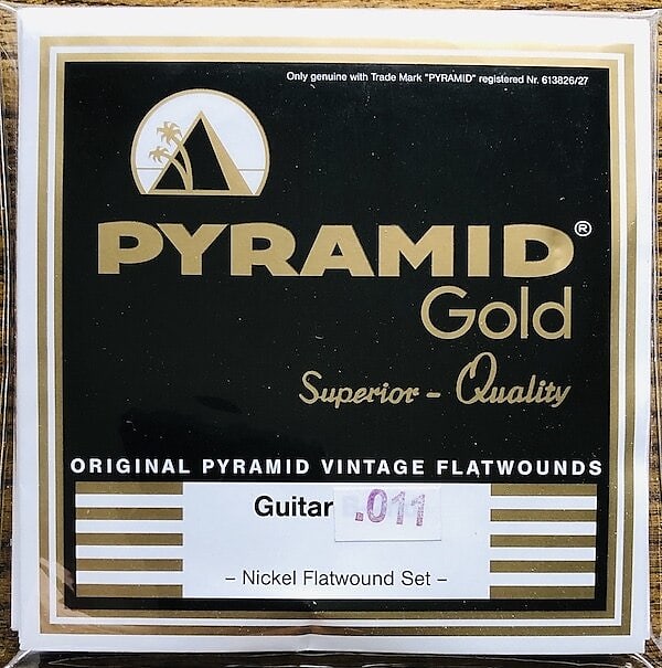 Pyramid Gold Chrome Nickel Flatwound Guitar Strings 7 String set