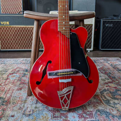 VOX Giulietta VGA-3PS Archtop Acoustic-Electric with Piezo Bridge Pickup, Trans Red for sale