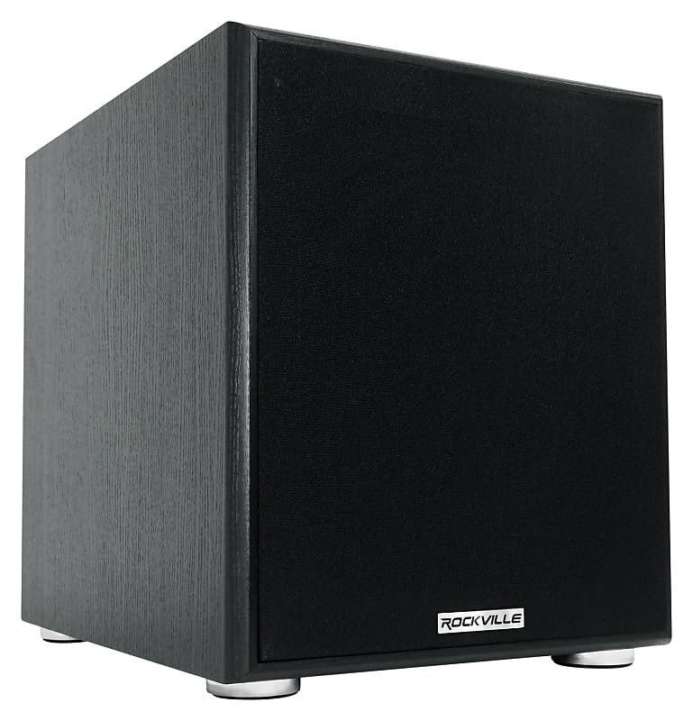 Rockville Rock Shaker 10" Inch Black 600w Powered Home Theater Subwoofer Sub image 1