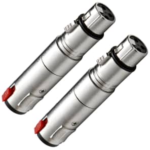 Seismic Audio SAPT5 - 2 PACK XLR Female to 1/4" Balanced Female Cable Adapters (Pair)