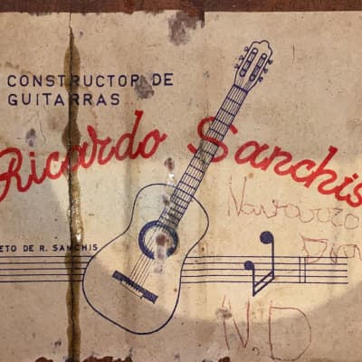 Ricardo Sanchis Nacher ~1950  spruce/mahogany - lightweight classical guitar with surprising sound + check video! image 12