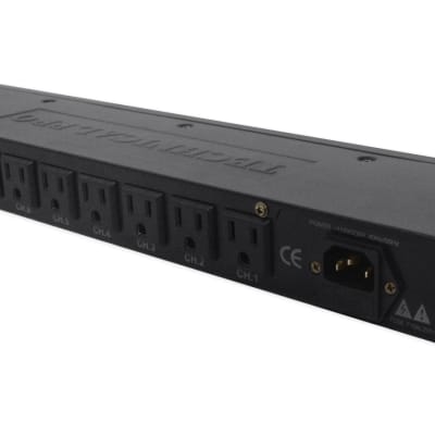 Technical Pro DB30 1U Rack Mount dB Decibel Meter Display+8 Outlet