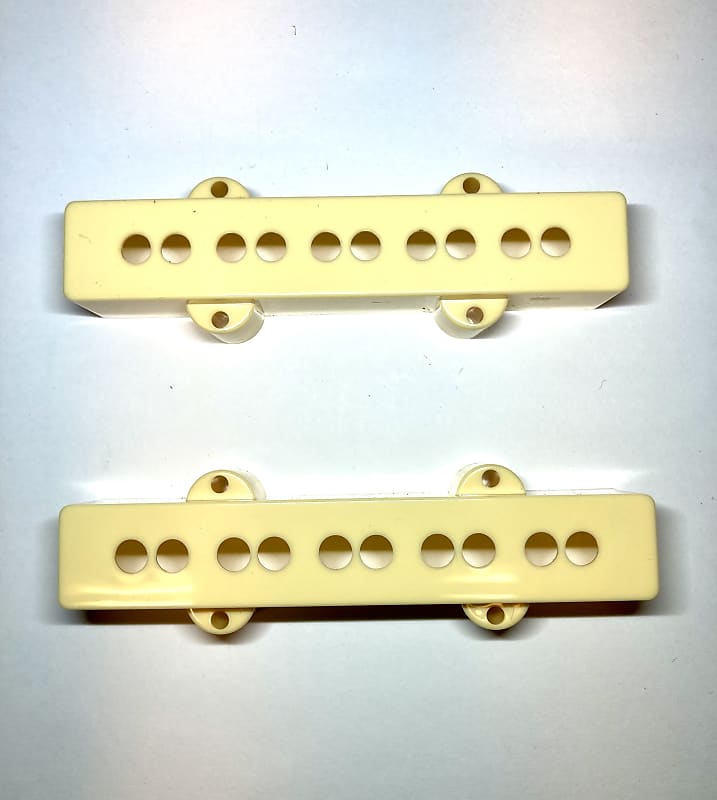 Jazz Bass 5 String Pickup Covers 2024 Cream Ivory Reverb