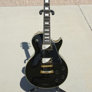 1990 Epiphone Les Paul Custom - Black/Gold with Probucker