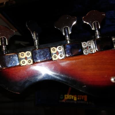 Teisco Bass Guitar 1960s Red Sunburst image 9