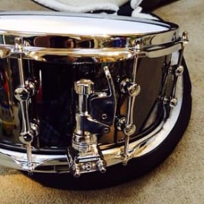 Ahead Black Chrome on Brass  - Black Beauty style Snare Drum image 5
