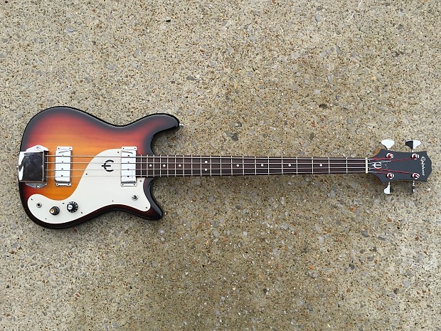 Vintage/Rare 1970s Epiphone ET-285 Bass Guitar (Sunburst w/ Case) image 1