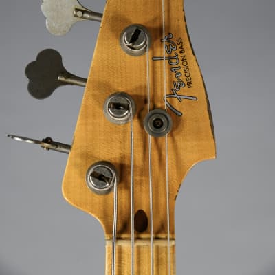 Fender Custom Shop 58 Precision Bass Heavy Relic Maple Neck 2022 - Vintage White image 8