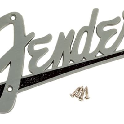 Genuine Fender Flat Amp Logo Plate for Bassman, Super-Sonic, Vibro King image 1