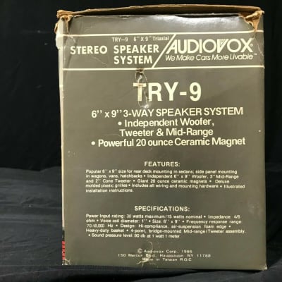 Audio Vox Stereo Speaker System: Try-9 (6"x9" Triaxial) (MPP4) image 3