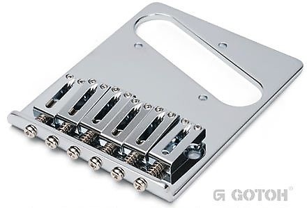 Gotoh Brand Modern Tele Bridge - Single Coil  - Chrome Plated image 1