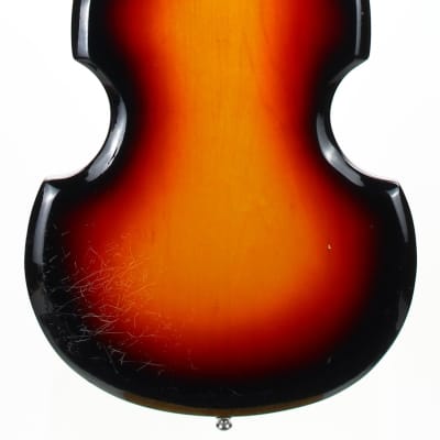 4.6 Pounds! 1960s Sekova Japan Beatles Violin Shaped 6-String Teisco Guitar - Gold Foil Pickup! GREAT PLAYER! image 11