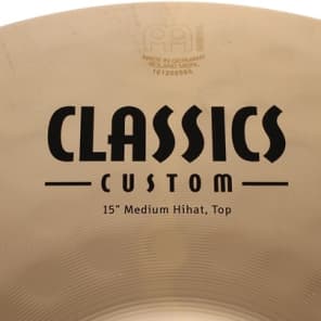 Meinl Cymbals 15 inch Classics Custom Medium Hi-hat Cymbals image 7