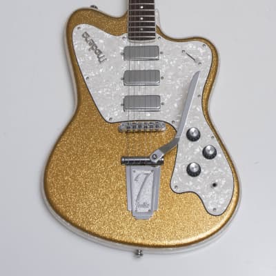 Italia Modena Classic Gold Sparkle Offset guitar Made in Korea w/ original gigbag image 4