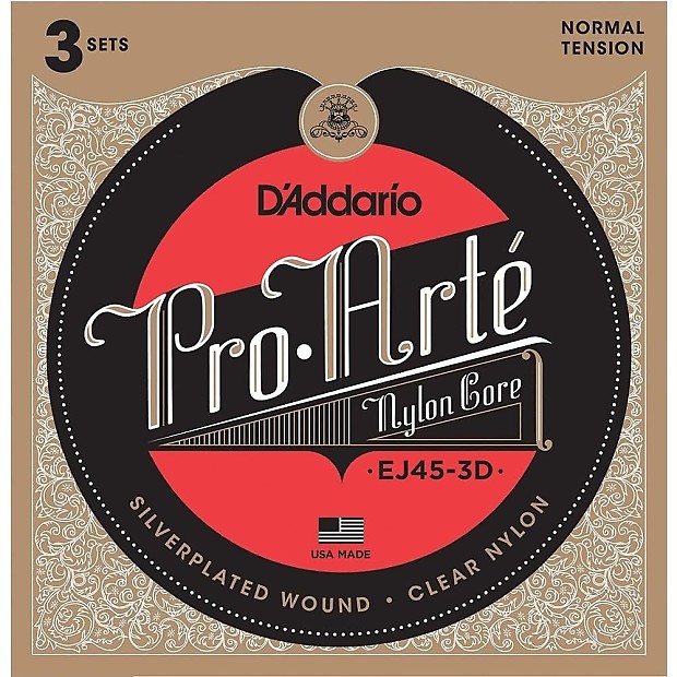 D'Addario EJ45-3D Pro-Arte Nylon Normal Tension Classical Guitar Strings image 1