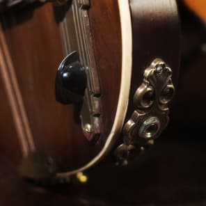 Postal Handmade Meteor 8 String Electronic Mandolin  Antique Walnut Fender Pickup  Road Worn image 4