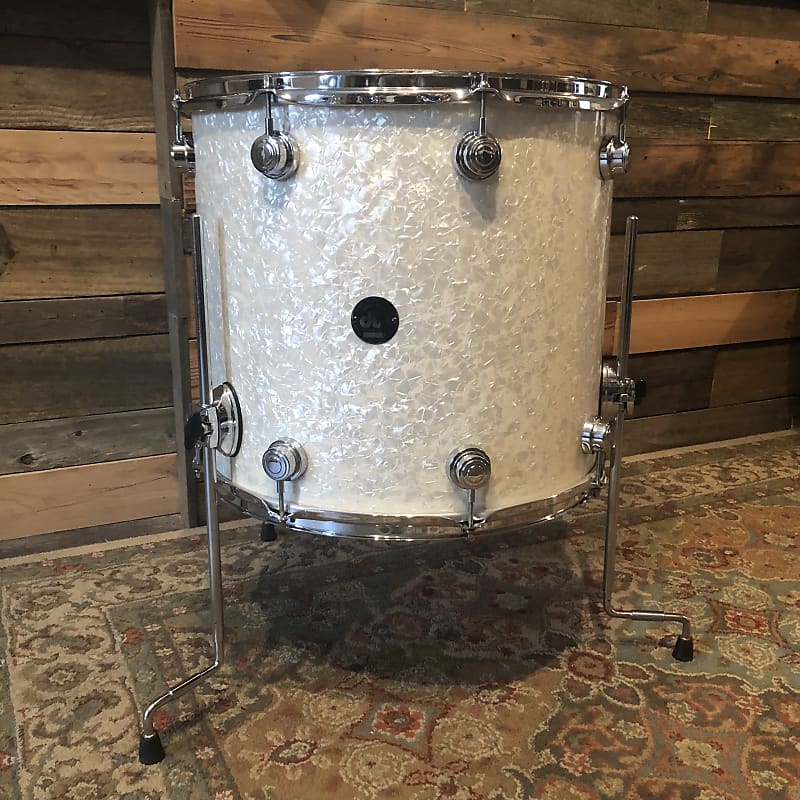 2001 DW Collectors 18" Floor Tom White Marine Pearl Reverb UK