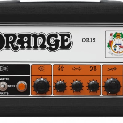 Orange Amps OR15 15-Watt Single Channel Guitar Tube Amp Head, Black image 1