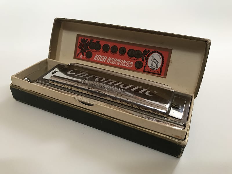 Vintage Koch Chromatic Harmonica Model 980/40M Original Box Reverb